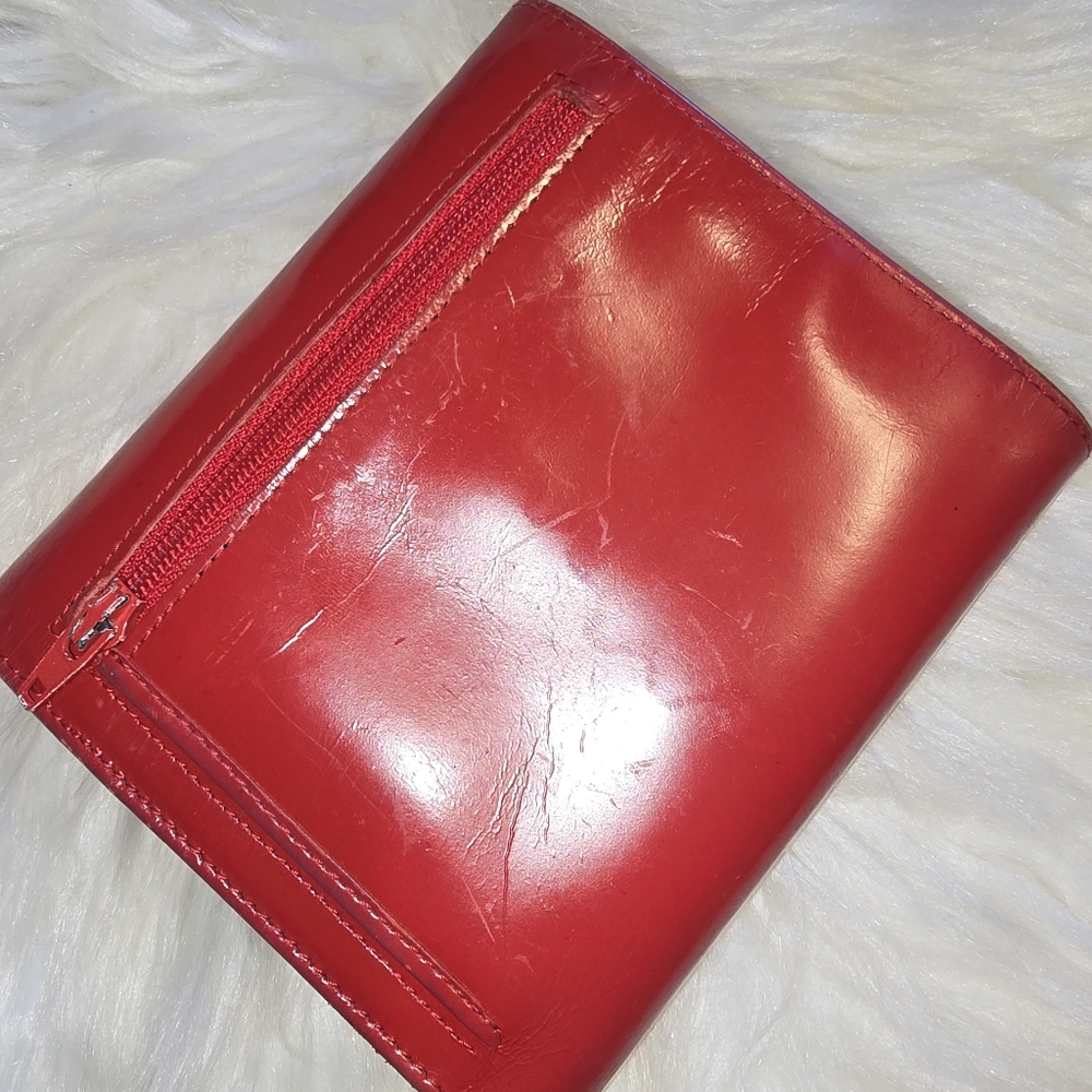 Prada Red Leather Bi Fold Wallet - Picture 2 of 6